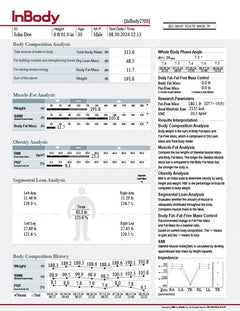 InBody 270S Result Sheets - InBody USA
